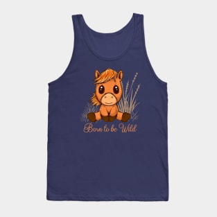 Born to be Wild Horse Design Tank Top